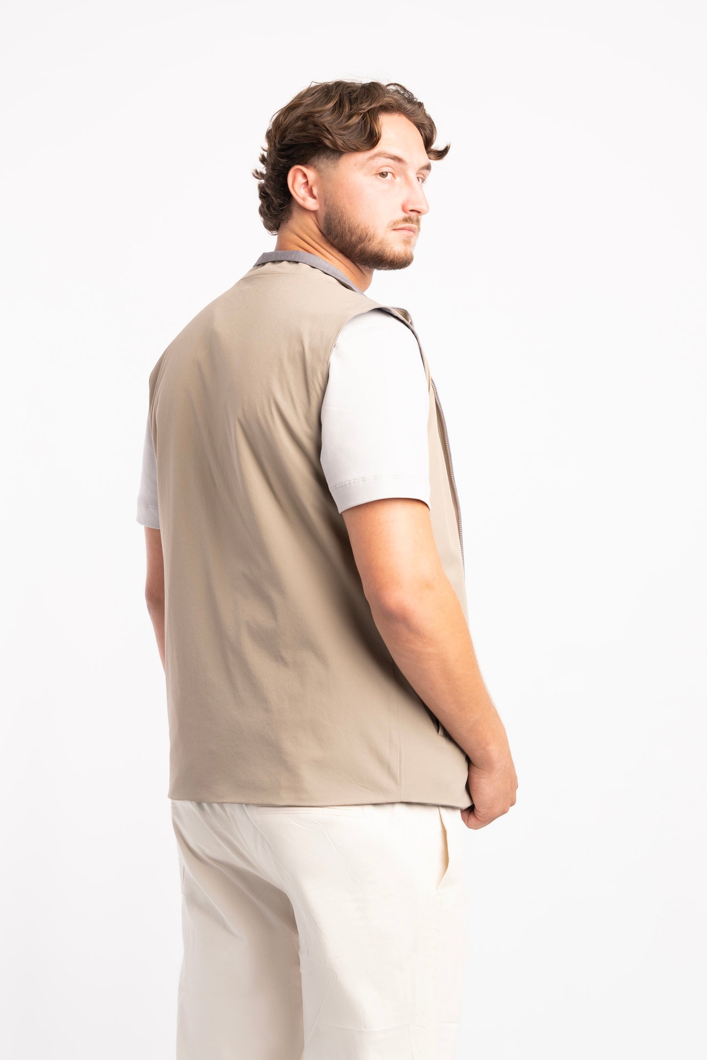 Taupe / Grey Bodywarmer Reversible