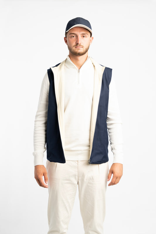 Navy Blue / Off-White Bodywarmer Reversible