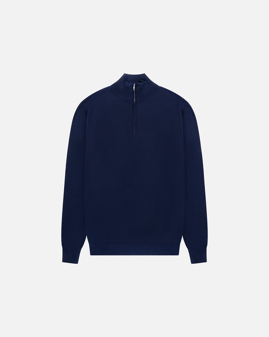 Zip Pull-Over Navy Blue